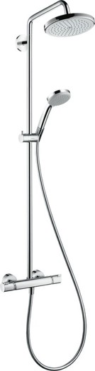 Showerpipe Croma 220 shower set with Hansgrohe chrome thermostat