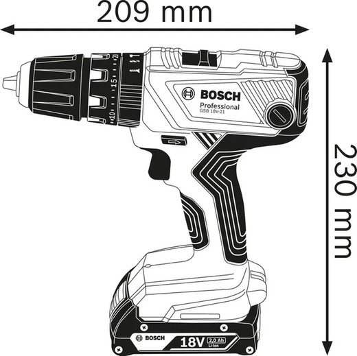 Taladro/atornillador BOSCH GSB 18V-21 5585X546 Herramientas Bosch ...