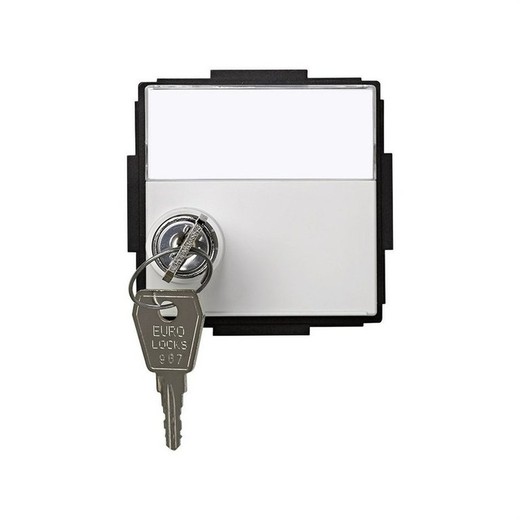 Hinged lid with key for modular items white Simon 27 Scudo