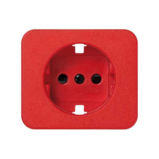 Cover with safety device Red for Schuko socket outlet Simon 75