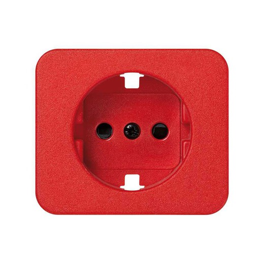 Tapa con dispositivo de seguridad Rojo para base de enchufe Schuko Simon 75