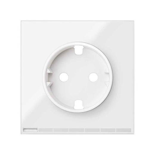 IO-Abdeckung für die glänzend weiße Sockelbasis Simon 100