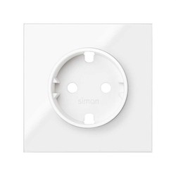 Abdeckung für Sockelbasis glänzend weiß schuko Simon 100