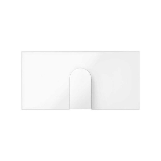 Glänzend weiße schmale Kabelauslassabdeckung Simon 100