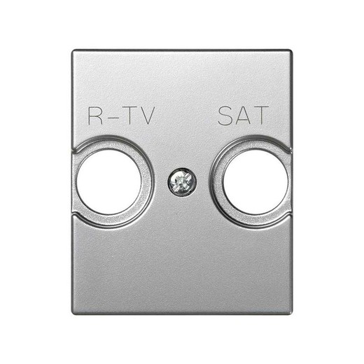 Tapa para tomas de R-TV y SAT aluminio Simon 82 Centralizaciones