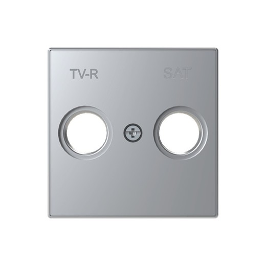 Cover socket TV-R / SAT sky silver
