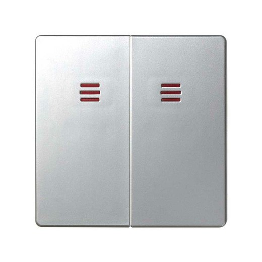 Doppelschlüssel mit Display für Aluminiumsteuermechanismen Simon 82