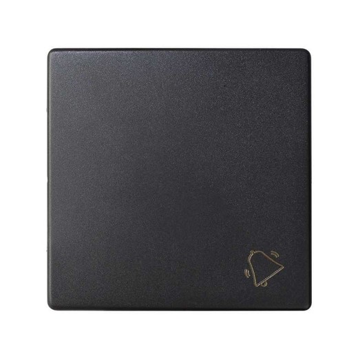 Bouton individuel avec cloche pour bouton poussoir noir mat Simon 82 Concept