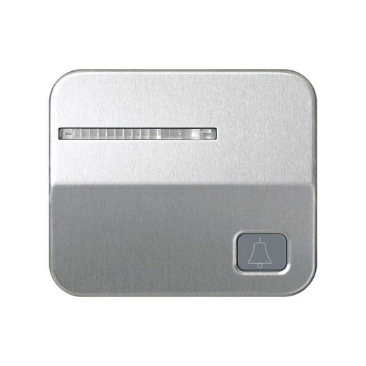 Clé individuelle avec viseur et capot gravé pour bouton poussoir aluminium Simon 75