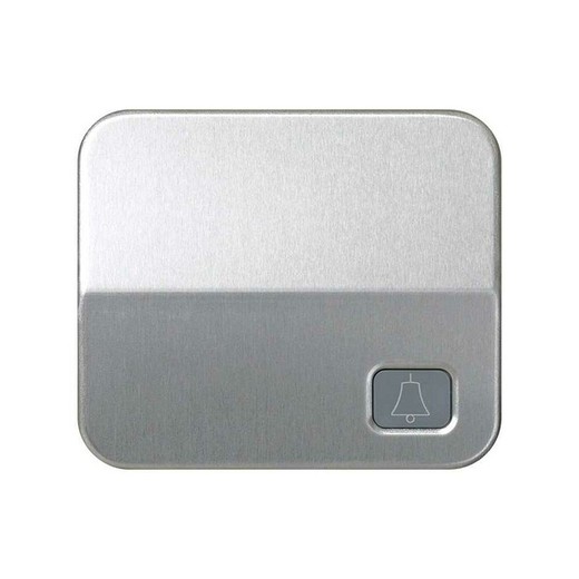 Bouton unique pour bouton poussoir avec cloche en aluminium gravé Simon 75