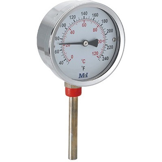 Thermometer diameter 80 verticaal 1/2" 0...+60 50mm