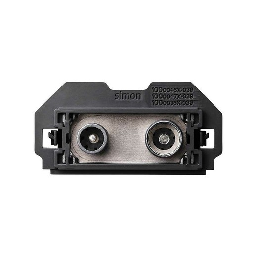 Modular signal socket R-TV and single SAT Simon 100