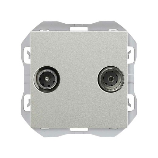 R-TV+SAT final socket Simon 270 aluminum