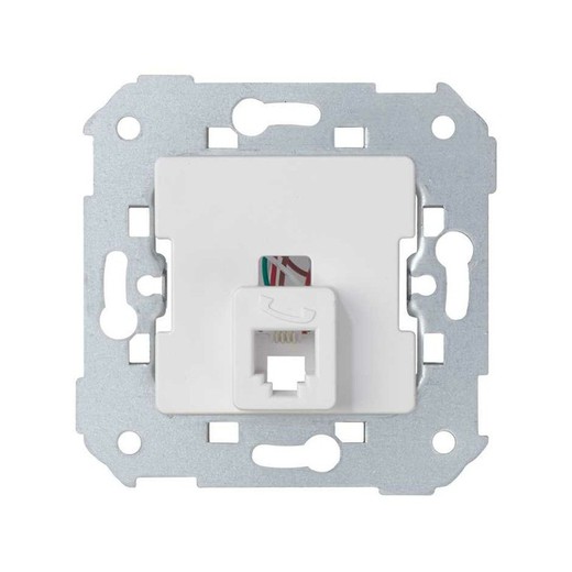 Telephone socket with 6 white contacts Simon 75