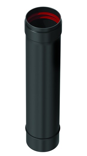 Tubo semplice maschio-femmina diametro 80x1000mm per stufe a pellet e biomasse Fig