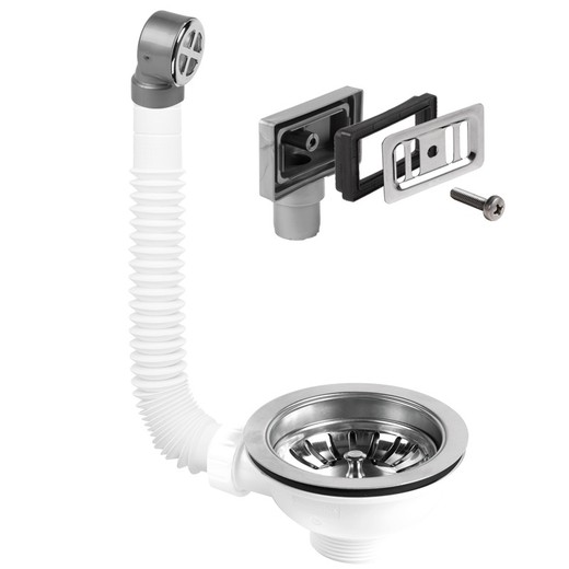 Sink valve with round or rectangular overflow
