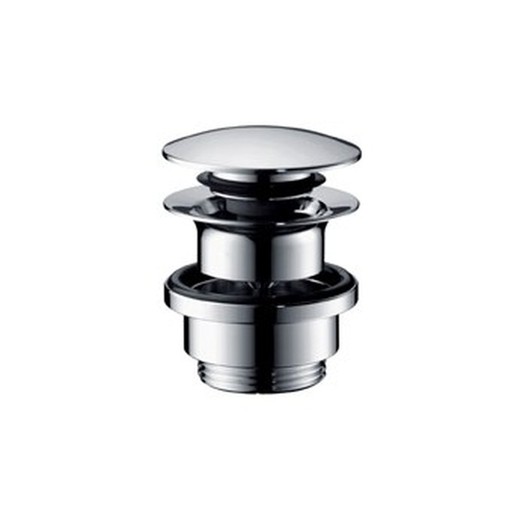 Hansgrohe Chrome Push-Open Drain Valve for Sink and Bidet