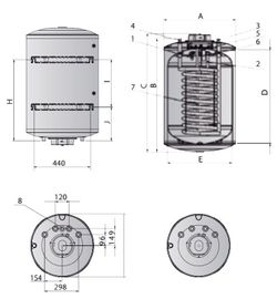 Acumulador mural multiposición BCH 120 EU Ariston