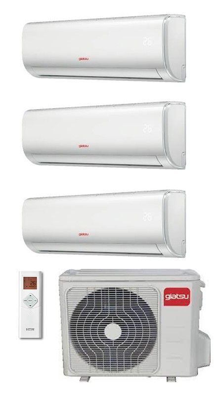 Multisplit-Klimaanlage 3x1 GIA-MSI-09AR2R32 + GIA-MSI-12AR2R32 + GIA-MO3-27IX41BR32 Giatsu