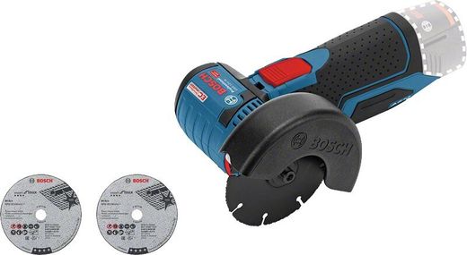 Amoladora a batería GWS 12V-76 Professional + 2 discos para metal + 1 disco multi-material
