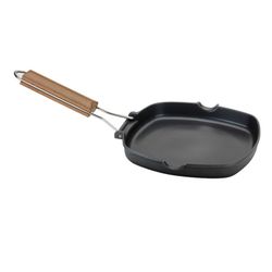 Asador plancha de aluminio fundido 24x24cm