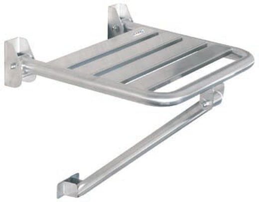 Asiento abatible Inox apoyo pared satinado Cabel
