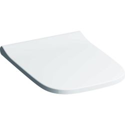 Weißer Geberit Smyle Square Toilettensitz und Bezug