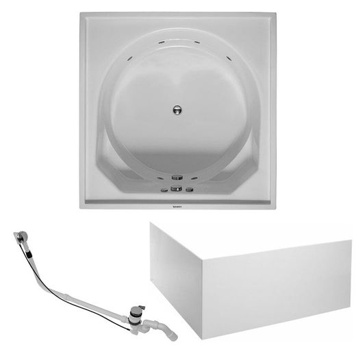 Banheira de hidromassagem Blue Moon com saia e conjunto de resíduos
