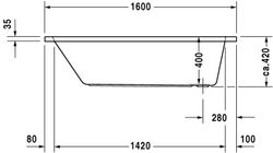 Duravit D-Code 1600X700 Badewanne