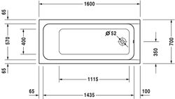 Duravit D-Code 1600X700 Badewanne