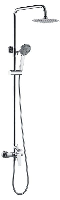 Barre de douche monocommande chromée série Imex Belgium