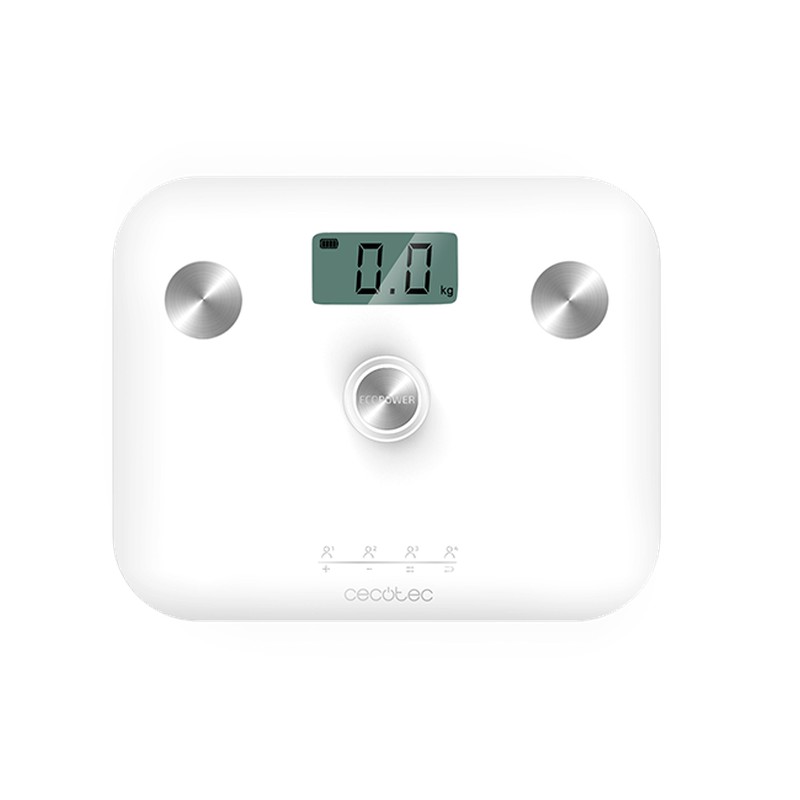 Báscula de baño Surface Precision EcoPower 10100 Full Healthy White Cecotec  — Rehabilitaweb