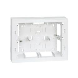 Base de base para estrutura de 2 linhas para 8 elementos branco Simon 27 Centralizações