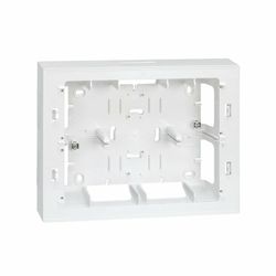 Base de base para estrutura de 2 linhas para 8 elementos branco Simon 27 Centralizações
