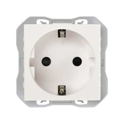Base de enchufe schuko Simon 270 embornamiento rápido blanco