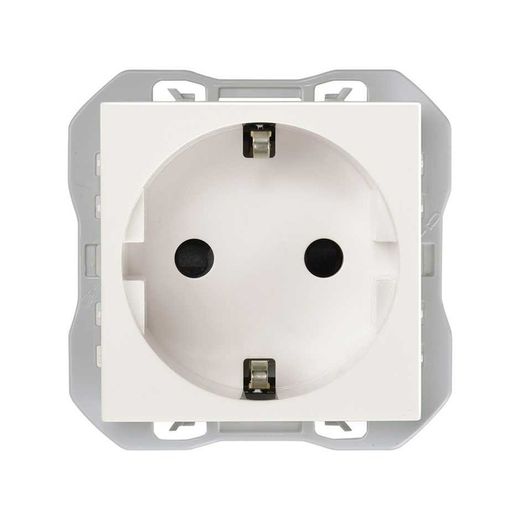Schuko socket outlet Simon 270 white screw connection