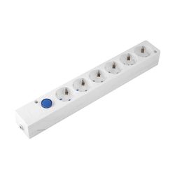 Base multifix con 6 tomas con interruptor blanco Simon