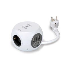 Base múltiple Combi ball 3 tomas + 3 USB con inducción Simon