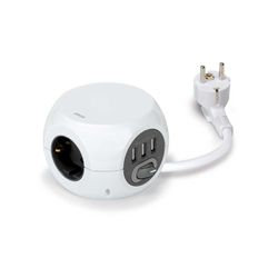 Base múltiple Combi ball 3 tomas + 3 USB Simon