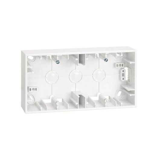 Base para suporte de parede para 2 elementos branco Simon 27 Play