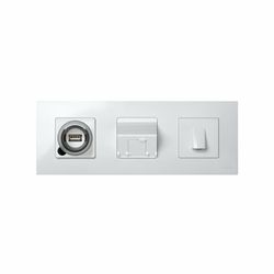 Basis voor opbouwdoos voor 3 elementen wit Simon 27 Play