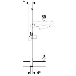 Duofix-Rahmen für Becken und 112 cm Hahn Geberit