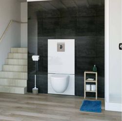 Rack de grohe com cisterna e triturador para banheiro completo SANIWALL pro UP