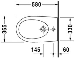 Bide suspendiert Duravit Architec