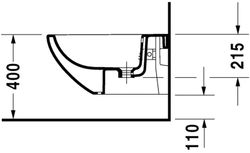 Bide suspendiert Duravit Architec