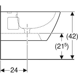 Bidé suspenso Geberit Selnova Square Premium