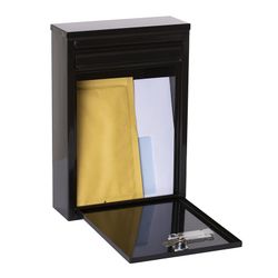 Schwarzer Außen-/Innenbriefkasten Zaguán Arregui