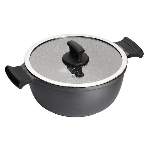 Hoge braadpan met deksel Absolut Black serie 20 cm