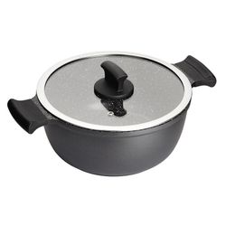 Hoher Schmortopf mit Deckel Absolut Black Serie 24 cm