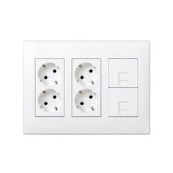 Caja de pared de empotrar para 3 elementos dobles Simon 500 Cima